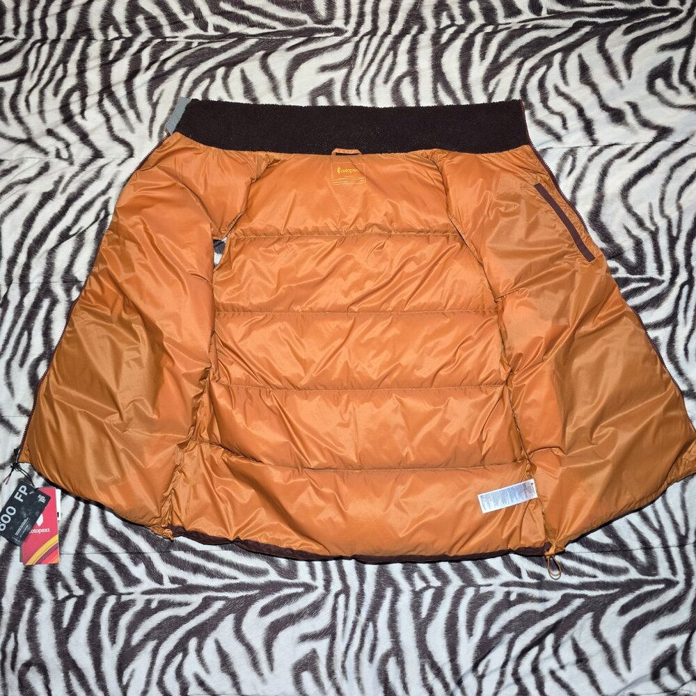 Cotopaxi Solazo 800 Fill Goose Down puffer vest womens XL Chestun Sangria NEW - Picture 5 of 10